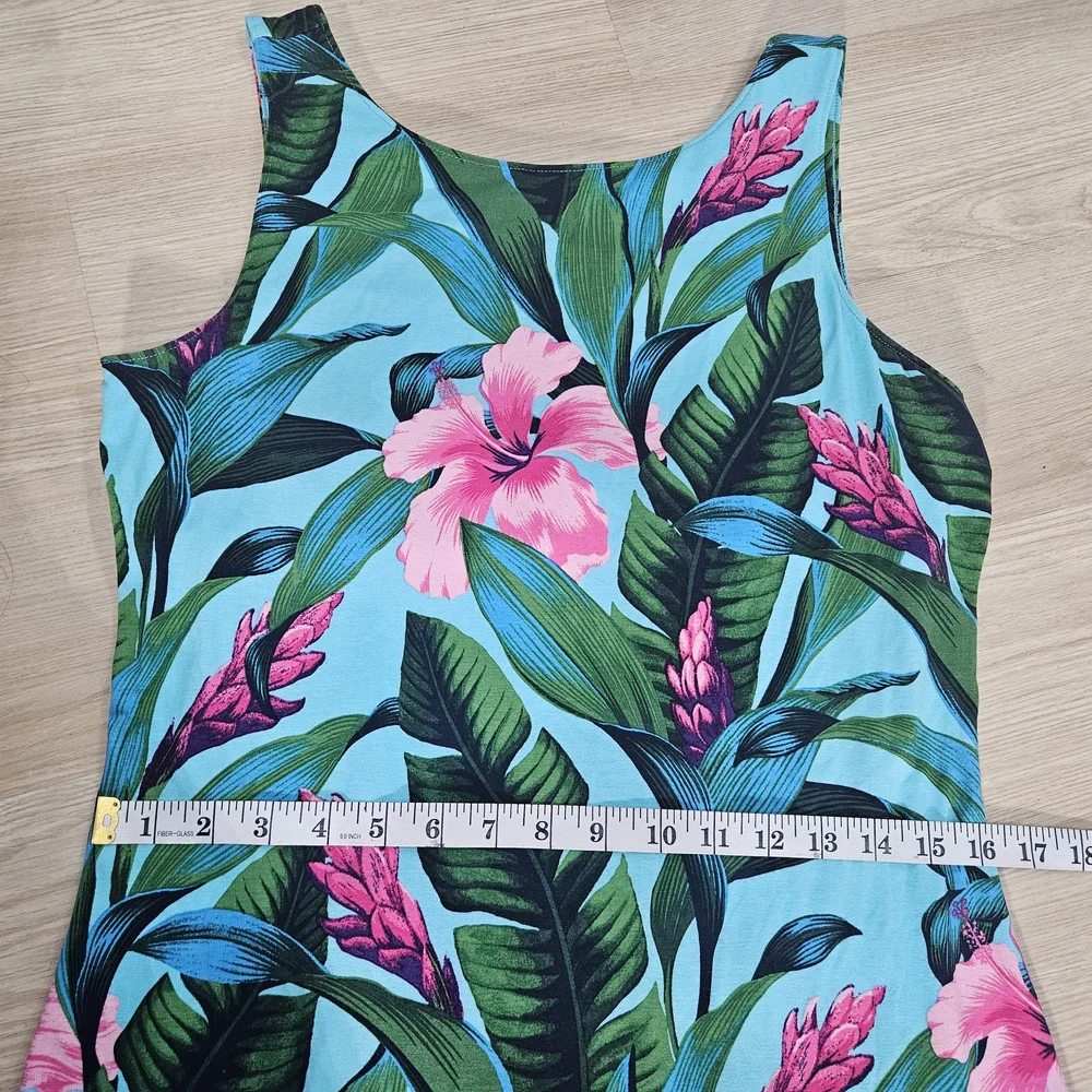 Tommy Bahama Green and Pink Floral Dress - Picture 7 of 9